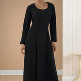 Lillian Scoop Neck Long Sleeve Dress