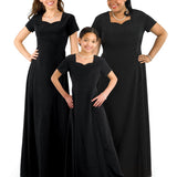 Denise Sweetheart Neck,  Short Sleeve Dress