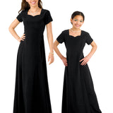 Denise Sweetheart Neck,  Short Sleeve Dress