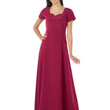 Denise Sweetheart Neck,  Short Sleeve Dress