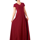 Sabrina V-Neck Cap Sleeve Dress