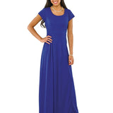 Angelina Scoop Neck, Short Sleeve Dress