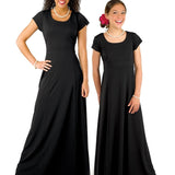 Angelina Scoop Neck, Short Sleeve Dress