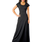 Angelina Scoop Neck, Short Sleeve Dress