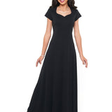 Melissa Heart Shaped Neck, Cap Sleeve Dress