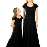 Melissa Heart Shaped Neck, Cap Sleeve Dress