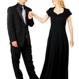 Melissa Heart Shaped Neck, Cap Sleeve Dress