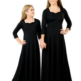 Taylor Sweetheart Neckline, 3/4 Sleeve Dress