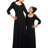 Charlotte Heart Shaped Neck, 3/4 Sleeve Dress