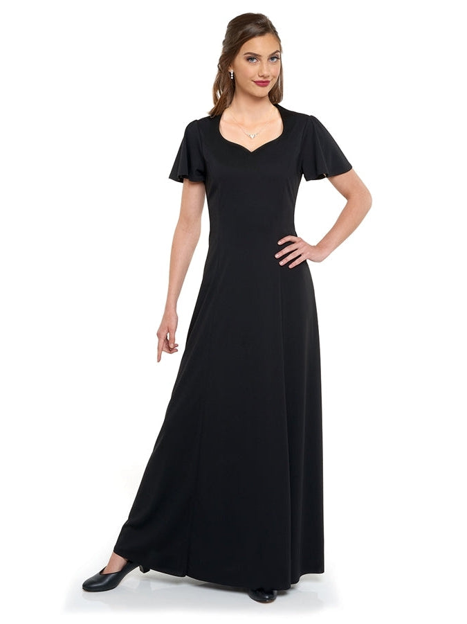 Clara Heart Shaped Neck Flutter Sleeve Dress G2 Performance Band Accessories Clara Heart Shaped Neck Flutter Sleeve Dress G2 Performance Band Accessories
