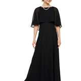 Destiny Boat Neck Cape Dress