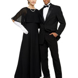 Destiny Boat Neck Cape Dress