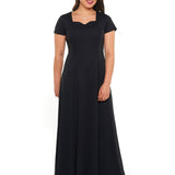 Hayley Sweetheart Neck, Short Sleeve Dress