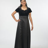 Stephanie Velvet Sweetheart Neck, Short Sleeve Dress