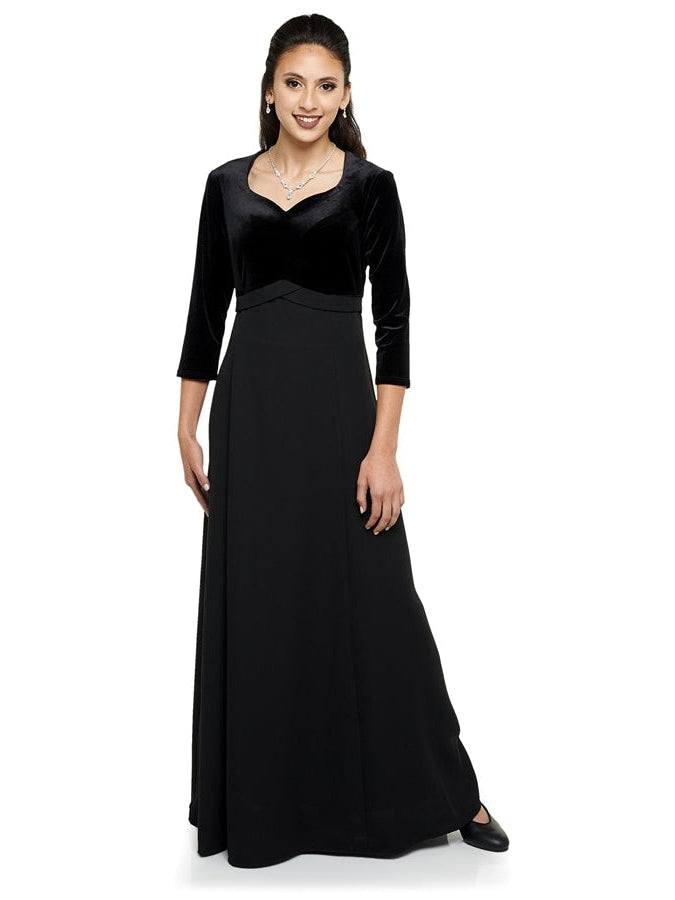 Alexandra Velvet Heart Neck, 3/4 Sleeve Dress G2 Performance Band Accessories Alexandra Velvet Heart Neck, 3/4 Sleeve Dress G2 Performance Band Accessories