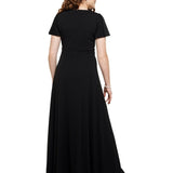 Sophia Crossover, Flutter Sleeve Dress