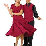 Valentina Sweetheart Neck Short Sleeve Show Choir Dress