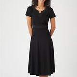 Tori Crew V-Notch Neck Short Sleeve Show Choir Dress