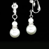 Pearl and Diamond Clip-on Earrings