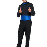 Laydown Collar Pleated Tuxedo Shirt