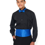 Wing Tip Collar Pleated Tuxedo Shirt