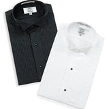 Wing Tip Collar Pleated Tuxedo Shirt