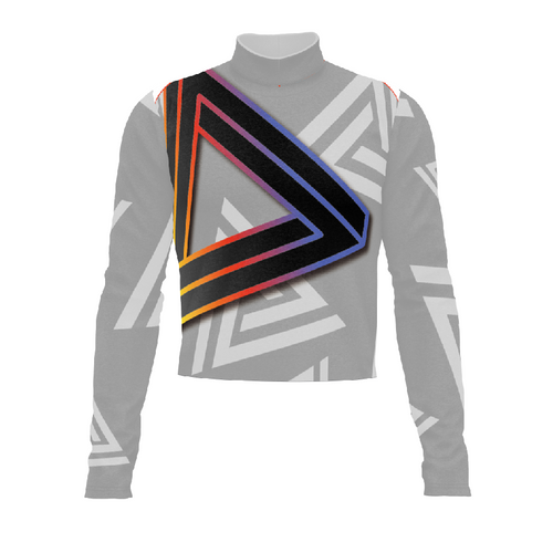 Marching Band Flow Flex Performance Top G105 with geometric sash design and long sleeves