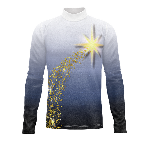 Marching Band Flow Flex Performance Top G107 with gradient design and starburst graphic on long sleeve uniform top