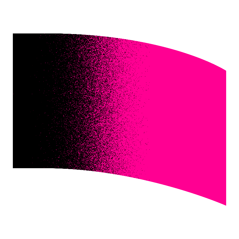 Gradient transitioning from black to pink on a white background