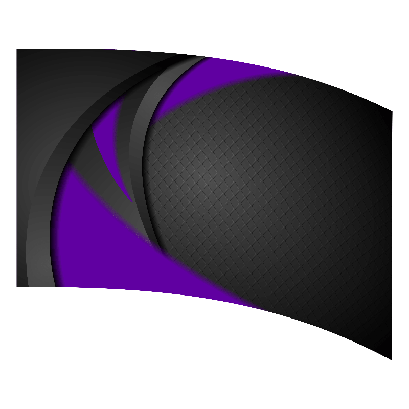 Black and purple abstract design on a white background