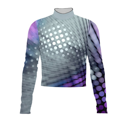Marching Band Flow Flex Performance Top FG045.2 in grey with long sleeves and dotted gradient design