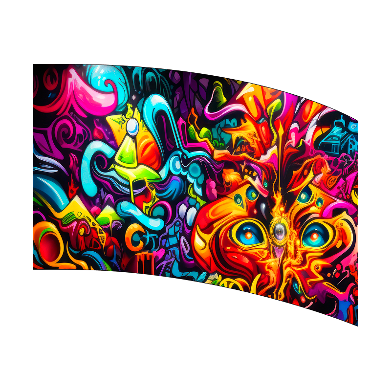 Colorful abstract art design on a white background