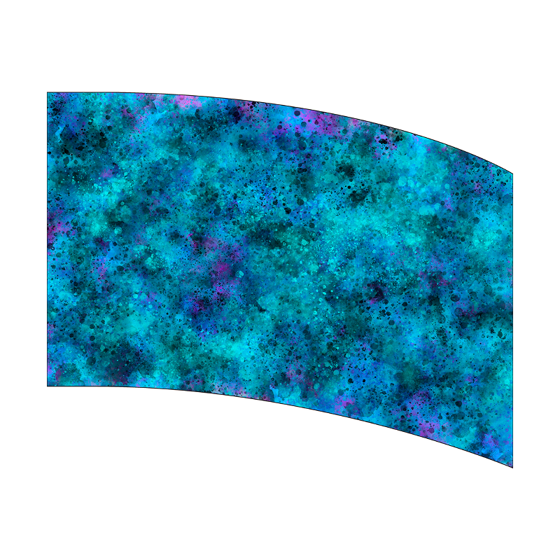 PGF141-TealSplatter Flag with a blue and purple abstract pattern on a white background
