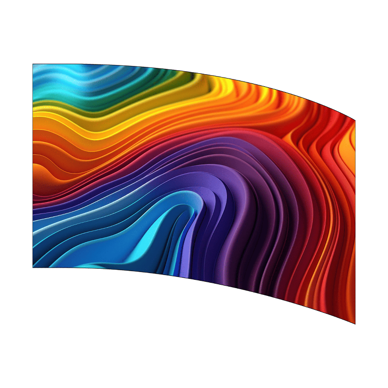 Colorful wavy pattern on a white background