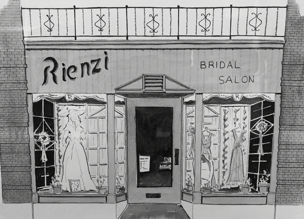 Rienzi Bridal Salon black and white photo rendering