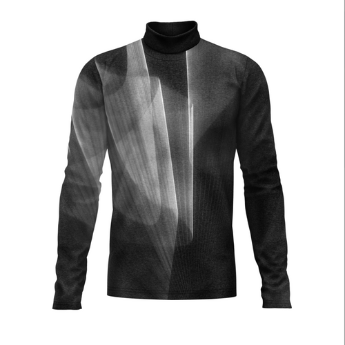 Flow Flex Top FG001.2 grey long sleeve performance top with abstract tonal gradient design