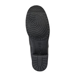 A top-down view of a black shoe sole, showing the tread pattern and embossed brand name 'SOL'S' on a plain white background.
