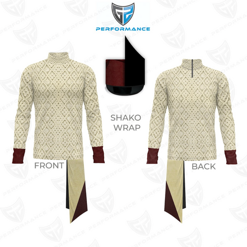 Shako wrap with front and back views on a white background, featuring 'Performance' branding.
