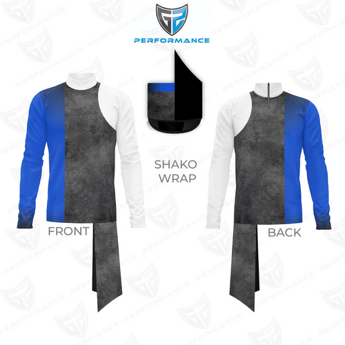 Shako wrap with front and back views on a white background, featuring Performance logo.
