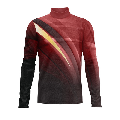 Long-sleeve shirt with a gradient design on a white background