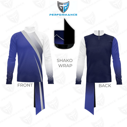 Shako wrap with front and back views on a white background, featuring the Performance logo.