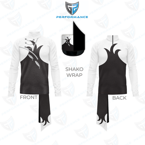 Shako wrap with front and back views on a white background, featuring the 'Performance' logo.