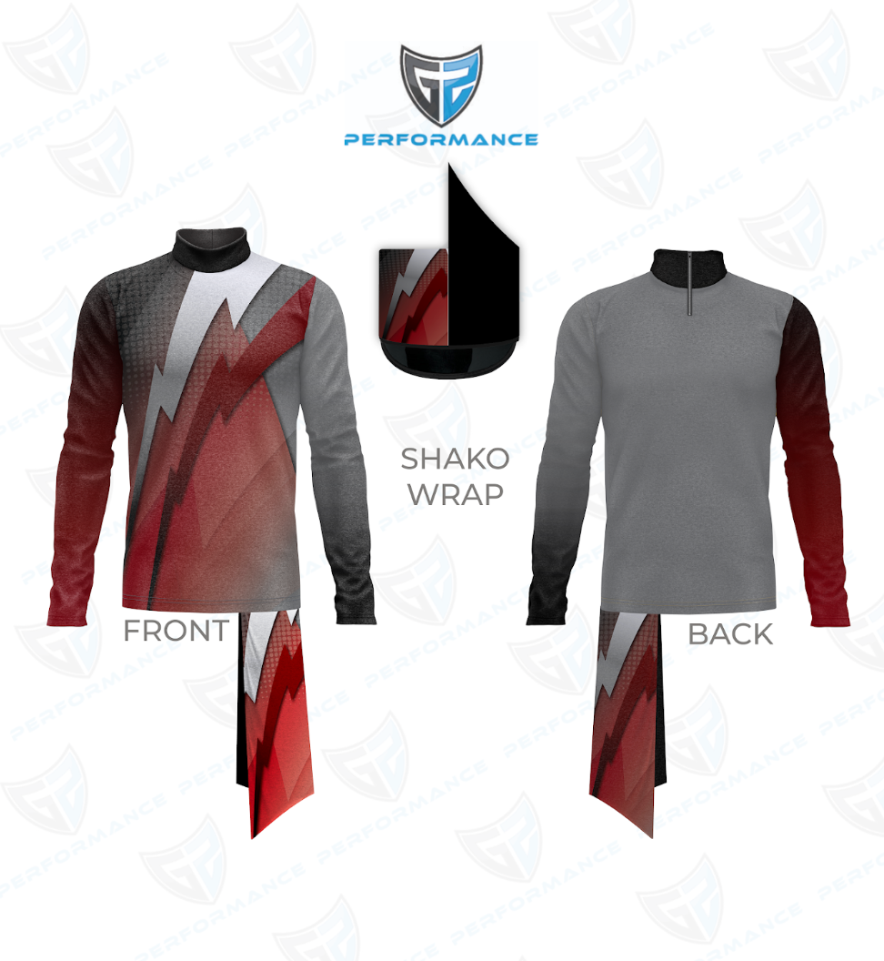 Shako wrap with front and back views on a white background, featuring a brand logo.