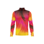 Colorful long-sleeve shirt with a gradient design on a white background