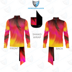 Colorful shirt with shako wrap design on a white background, featuring Performance logo.