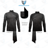 Black shako wrap with front and back views on a white background, featuring the Performance logo.