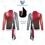 Shako wrap design with front and back views on a white background, featuring the Performance logo.