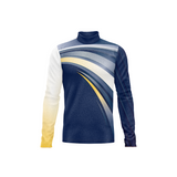 Long-sleeve shirt with a gradient design on a white background