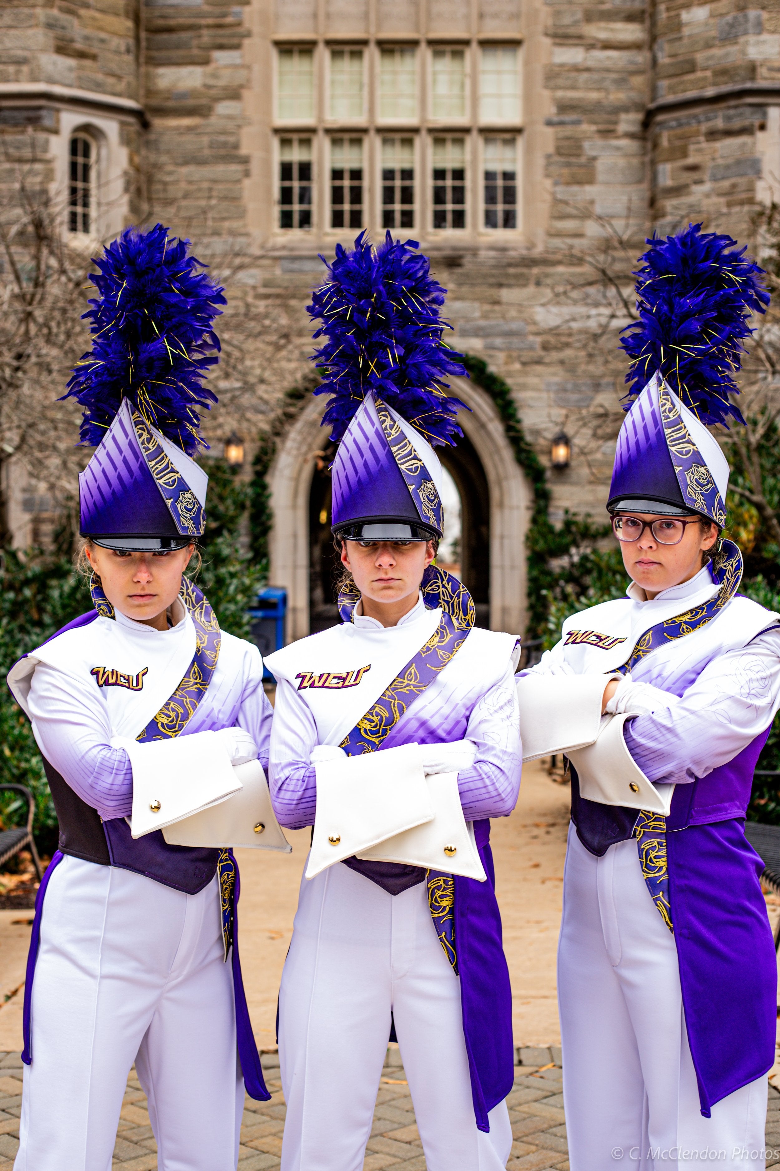 West Chester University 2023 custom uniforms designed by G2 Performance, purple and white