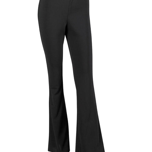 Faith bootleg dance pants for women in classic black, featuring a smooth pull-on waistband and flared bootcut leg design, ideal for dance performances, rehearsals, and stage wear.
